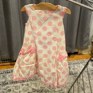 Lilly Wicket Girls Polka Dot Pink Dress